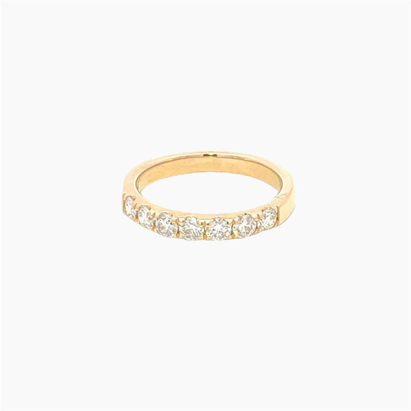 Elegant Diamond Band 14K Gold Yellow Stackable 0.69 Carats Diamond Anniversary Wedding Band