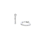 Classic & Contemporary 14K Gold White 0.07 Carats Diamond Huggie Earrings