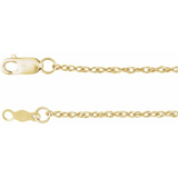 Elegant & Durable Designs 10K Gold Yellow Rope Chain, 18 Inch