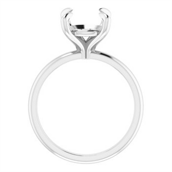 White14K Gold Round Cut Solitaire Ring Mounting