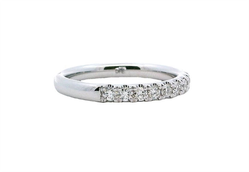 Elegant Diamond Bands 14K Gold White Anniversary 0.53 Carats Diamond Anniversary Band