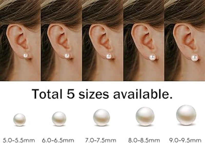 Freshwater 5.0 x 5.5 MM Pearl Stud Earrings