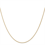 Elegant & Durable Designs 10K Gold Yellow 1mm Spiga Wheat Chain, 18 Inch