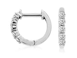 Classic & Contemporary 14K Gold White 0.25 Carats Diamond Huggie Earrings